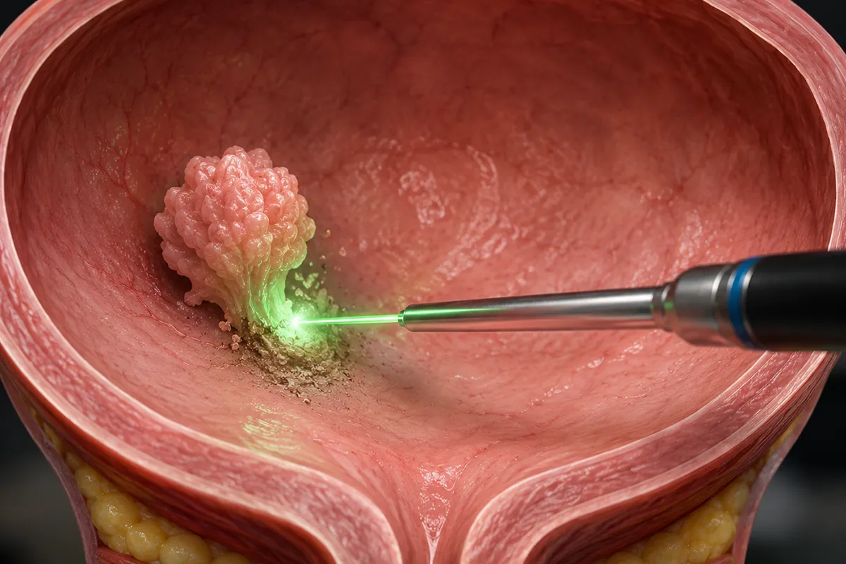 Laser para tratamento de tumores de bexiga